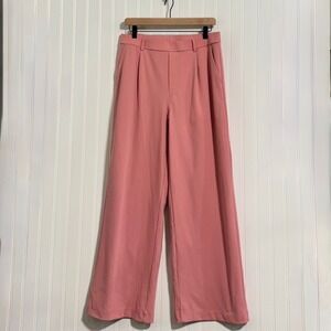 Halara Wide Leg Dress Pants Office Siren L Regular Rose Pink Stretch Tailored